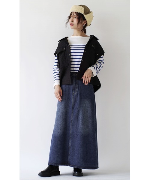 「e-zakkamania stores」 「nod」デニムスカート M インディゴブルー レディース_画像2
