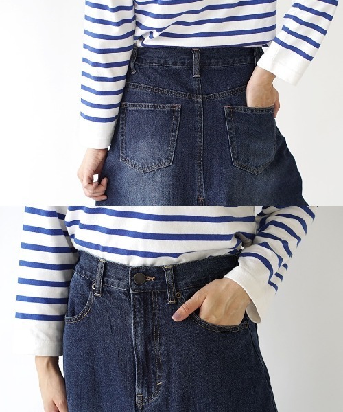 「e-zakkamania stores」 「nod」デニムスカート M インディゴブルー レディース_画像8