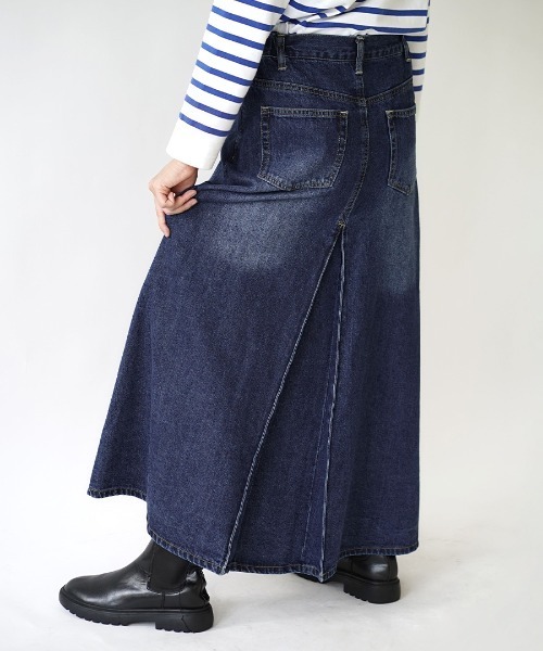 「e-zakkamania stores」 「nod」デニムスカート M インディゴブルー レディース_画像9