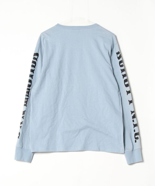 「schott」 長袖Tシャツ LARGE ライトブルー メンズ_画像2