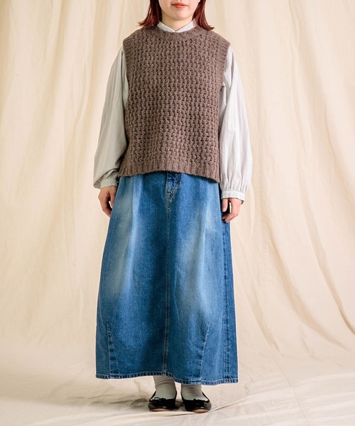 「Brocante」 デニムスカート 2 インディゴブルー レディース_画像8