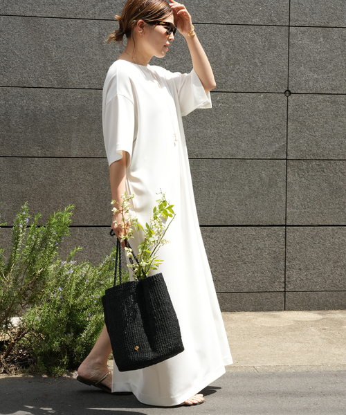M'S GRACY 半袖ワンピース 40　白色コサージュ付き　未使用に近いです。 CELERI ワンピース 半袖 マキシワンピース : ZOZOTOWN Yahoo!店 - 通販