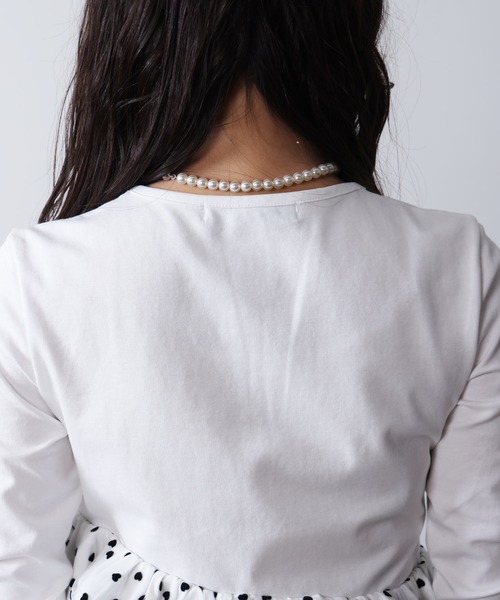 「PICCIN PERLA」 長袖カットソー M オフホワイト レディース_画像7