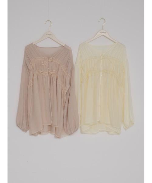 「JUMELLE」 長袖ブラウス MEDIUM アイボリー レディース_画像2