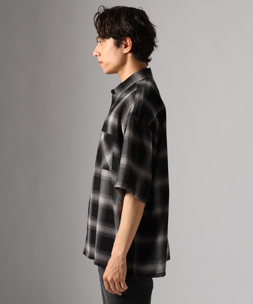 PENDLETON 別注 BAYFLOW オンブレ シャドー チェック シャツ BAYFLOW（ベイフロー） シャツ 半袖 シアーオンブレチェックシャツ