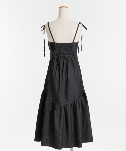 「夢展望」 「Dear My Love Rose 」ベアトップワンピース MEDIUM インディゴブルー レディース_画像3