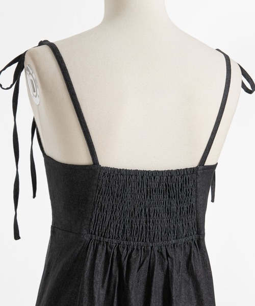 「夢展望」 「Dear My Love Rose 」ベアトップワンピース MEDIUM インディゴブルー レディース_画像6