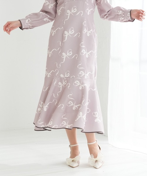 「ASTORIA ODIER」 長袖ワンピース LARGE ピンク レディース_画像3