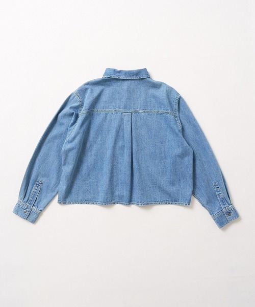 「AMERICAN HOLIC」 長袖シャツ L インディゴブルー レディース_画像9