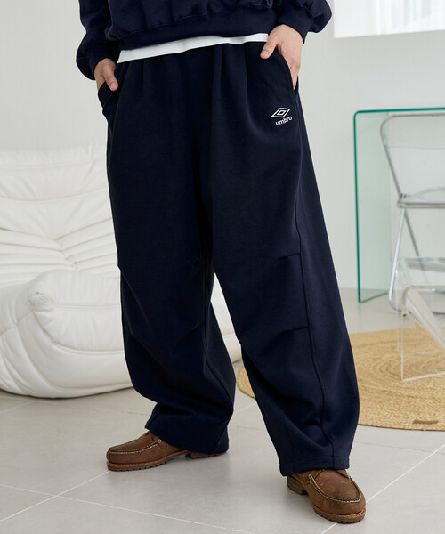 ワイドパンツ スウェットパンツ ジャージ UMBRO × PUBLUX/アンブロ 「セットアップ対応」別注 ダンボール タック スウェットパンツ　限定展開 | umbro | 03