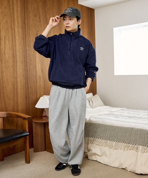 ワイドパンツ スウェットパンツ ジャージ UMBRO × PUBLUX/アンブロ 「セットアップ対応」別注 ダンボール タック スウェットパンツ　限定展開 | umbro | 11