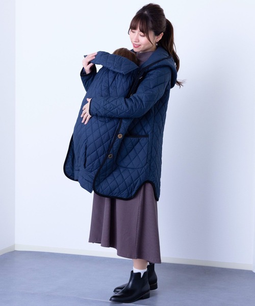 スウィートマミー ママコート ダッカー キルティングコート 3way SweetMommy(授乳服&マタニティ) マタニティ 復刻！ ダッカー付