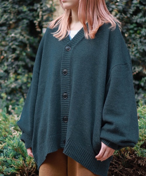 カーディガン 5ゲージ オーバーサイズカーディガン レディース メンズ