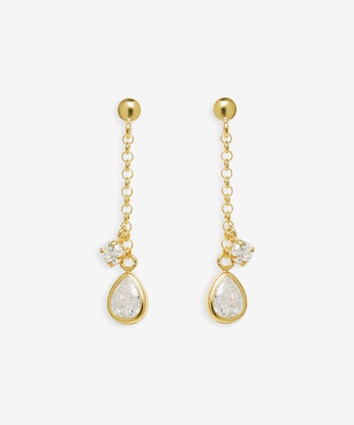 ESTELLE ピアス ESTELLE ピアス K10 イエローゴールド キュービックジルコニア