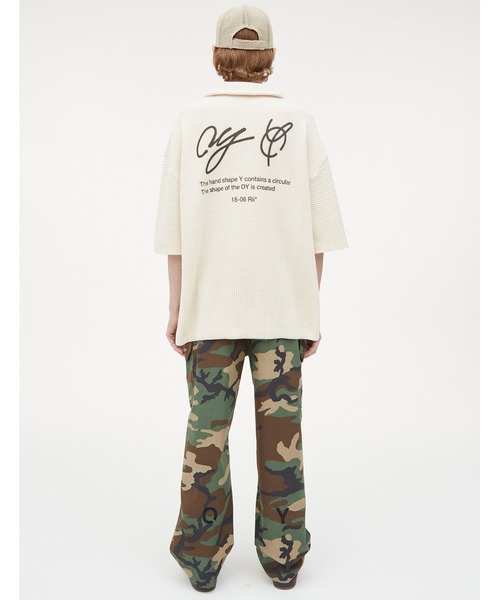 OY Tシャツ セール】『OY/オーワイ』 ROUND NECK ZIPPER LOGO/ネックZIPロゴ