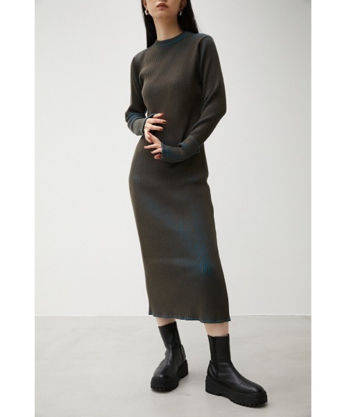 MOUSSY BI COLOR LONG ニット MOUSSY（マウジー）の「BI COLOR ニットカーディガン（カーディガン
