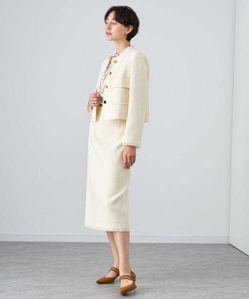 ANAYI ジャケット ノーカラージャケット 「セットアップ対応商品