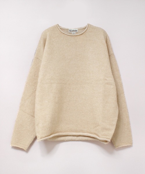 MARK&LONA ニットセーター ベージュ 40 日本製 RNA-N（アールエヌエーエヌ） ニット セーター K2654 ループヤーン