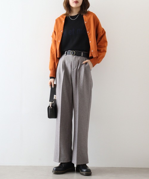EGLANTINE ニット セーター インターシャロゴプルオーバー