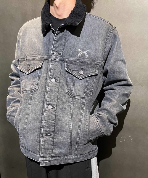 ジャケット Gジャン メンズ 12oz DENIM/BOA JKT F1｜zozo