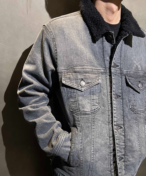 ジャケット Gジャン メンズ 12oz DENIM/BOA JKT F1｜zozo｜08