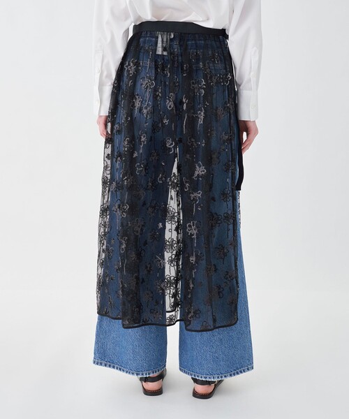 MACPHEE 36 スカーフプリントラップマキシスカート MACPHEE（マカフィー） スカート メッシュスパンコール ラップスカート