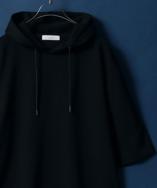 ANPAS パーカー Ponte Fabric Half Sleeve Hoodie/ストレッチ ポンチ 