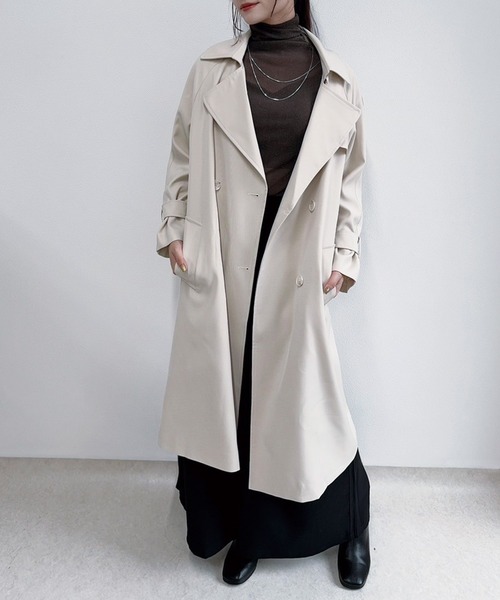 Calm Maison トレンチコート コート ロング丈トレンチコート