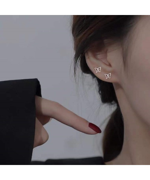 Sakka ピアス 星型バタフライ型ピアス「金属アレルギー対応