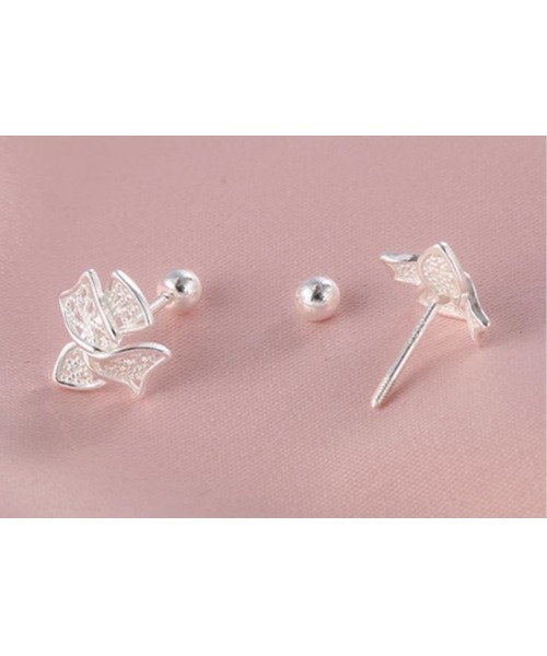 Sakka ピアス 星型バタフライ型ピアス「金属アレルギー対応