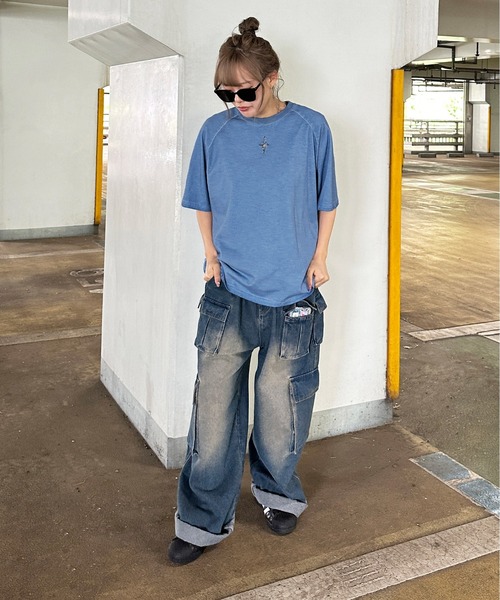 メタルプレートコットンTシャツ LASUD｜メタルプレートコットンTシャツ | Rakuten Fashion(楽天