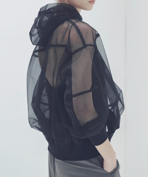DRESSLAVE（ドレスレイブ） パーカー sheer hoodie(シアーフーディ