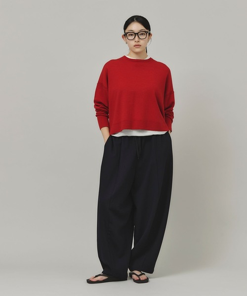【美品】カレンソロジー ポイントカラー ニット プルオーバー バックボタン 黒 美品✨カレンソロジー ポイントカラー ニット プルオーバー