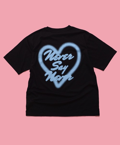 Revo. tシャツ 「接触冷感」スプレー ハート ロゴプリント