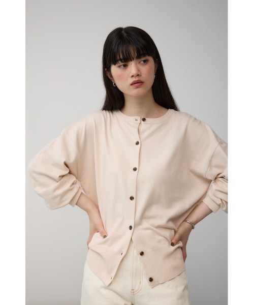 カーディガン カラーボタンベーシックカーディガン レディース AZUL BY MOUSSY カーディガン カラーボタンベーシック