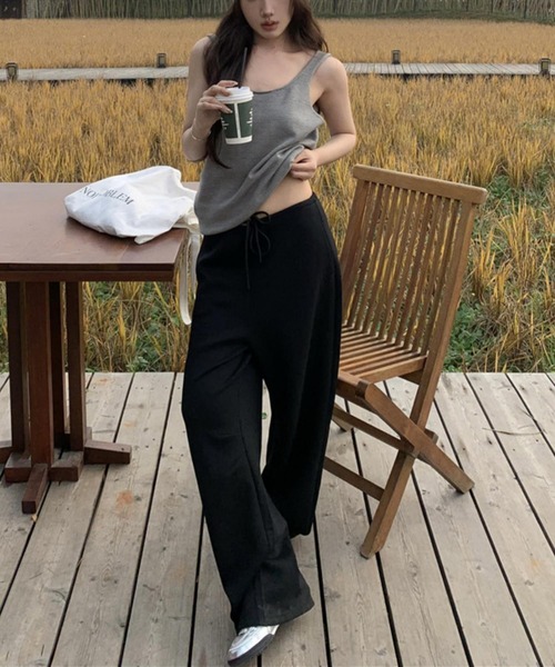conieeCLANE ブラック ノースリーブトップス バックオープン M MAISON DE THERESE（メゾン ド テレーズ） タンクトップ ノースリーブ