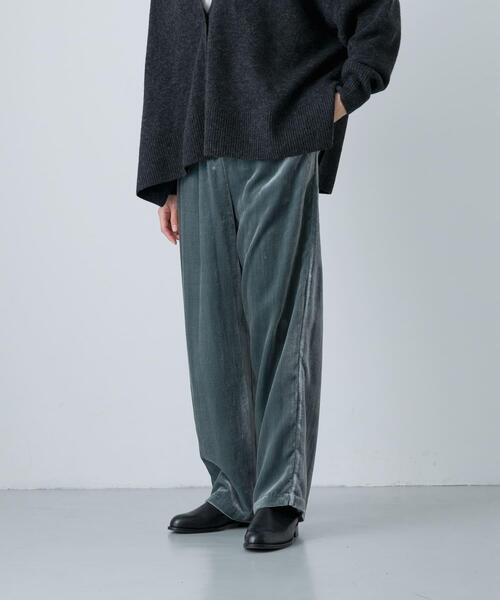 かぐれ パンツ レーヨンシルクベルベットパンツ レディース