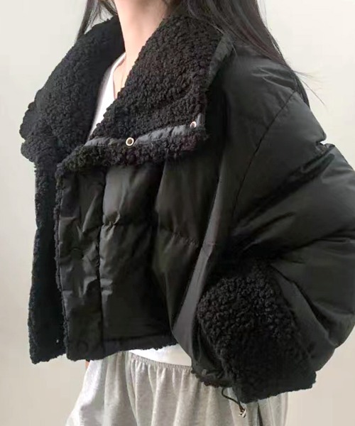 Callaway レディースダウンジャケット ブラック　リバーシブル　美品 Riff（リフ） ダウンコート ダウンジャケット ボアジャケット