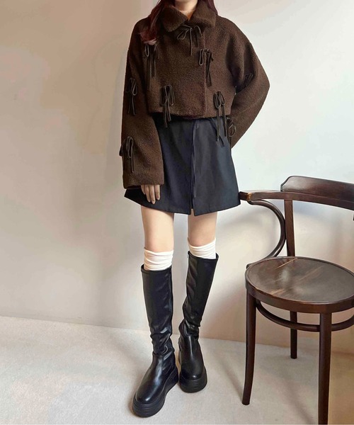 apres jour ブーツ 「apres clair」ストレッチロングブーツ