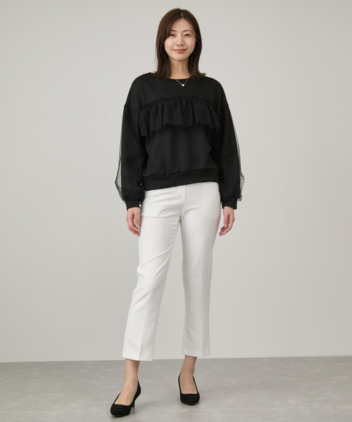 JAYRO（ジャイロ） トレーナー スウェット 袖チュールフロントフリル