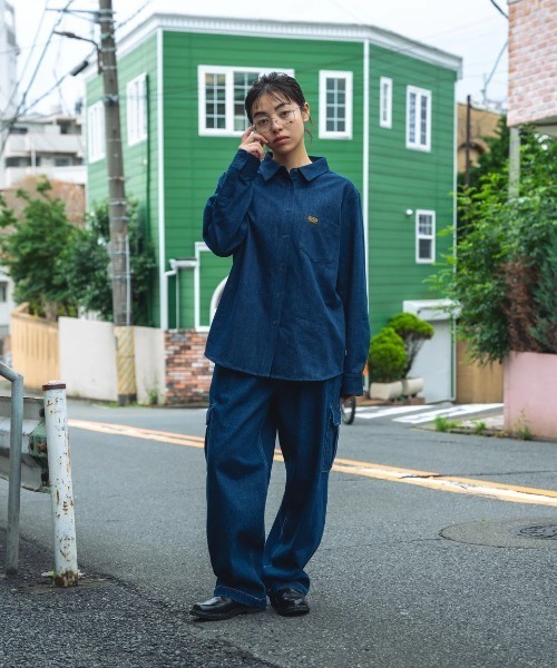 RVCA ブラウス シャツ レディース RECESSION DENIM SHIR 長袖
