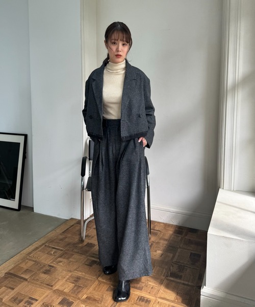 【極美品✨現行】ソージュ ウールライクダブルジャケット Mサイズ グレー 完売品 ウールライクシリーズ - SOÉJU online store｜上質な大人の女性のため