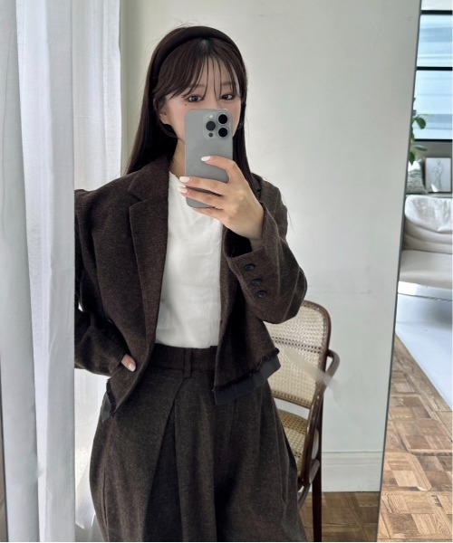 I_am（アイアム） ジャケット テーラードジャケット wool like mix