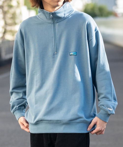 希少 ディオール デカロゴ 刺繍 ハーフジップ スエット トレーナー 大きい L DIOR】ディオール ハーフジップ スエット トップス (Dior/スウェット