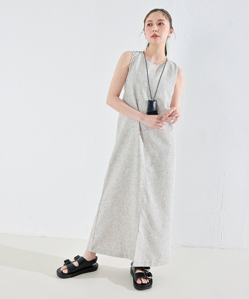 en CAnAF ワンピース バッククロスアメスリロングワンピース