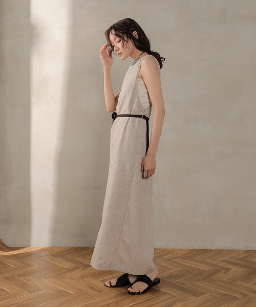 en CAnAF ワンピース バッククロスアメスリロングワンピース