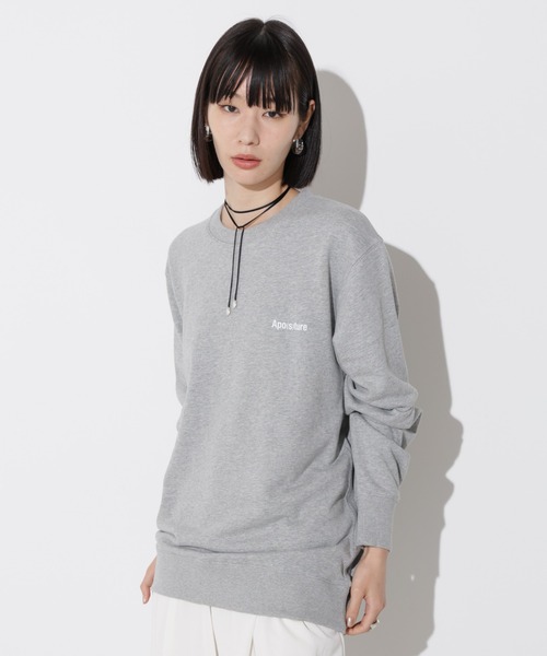 Apo（s）ture トレーナー スウェット Apo(s)tureロゴクルー