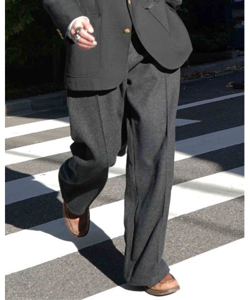 Noen（ノエン） スラックス ジャージメルトンワイドスラックス