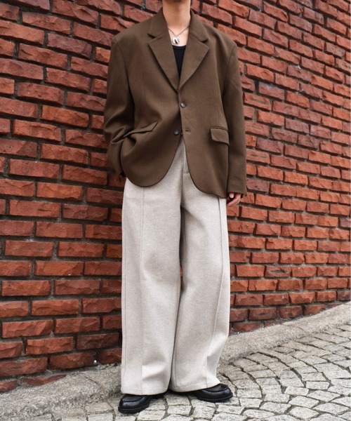 Noen（ノエン） スラックス ジャージメルトンワイドスラックス