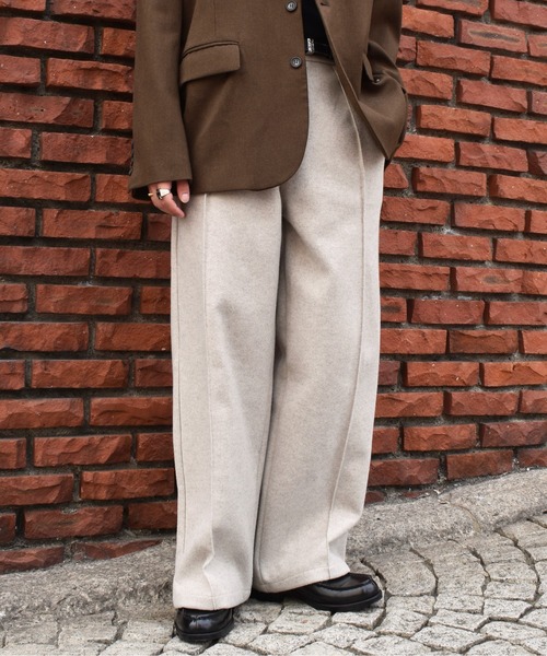 Noen（ノエン） スラックス ジャージメルトンワイドスラックス